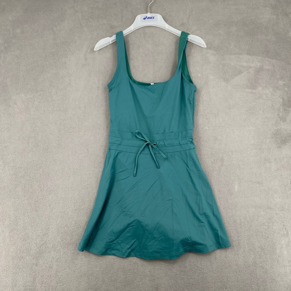 All In Motion Womens XS Teal Green Active Dress Built-in Shorts Drawstring Waist